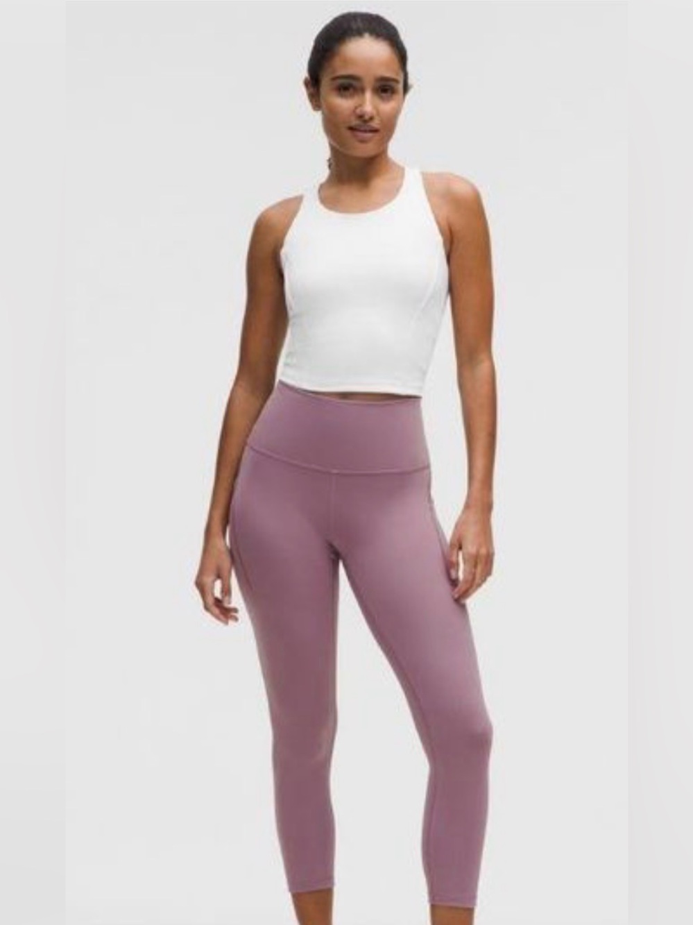 Women’s Lululemon Wunder Train Razorback Top White/Taupe
